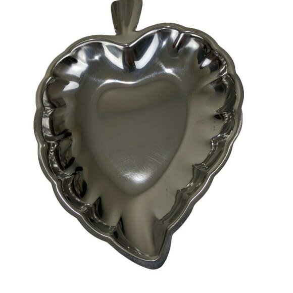 Decorative Set of 3 Vintage Silver Leaf Candy Dishes. 7 inch Dining Kitchen 8i - Picture 4 of 5